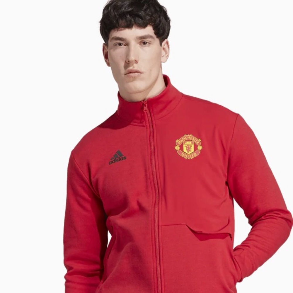 Adidas Manchester United FC Mens 2XL Man Utd Anthem Track Jacket Full Zip NWT